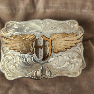Harley-Davidson ladies belt buckle Sterling Silver limited edition vintage